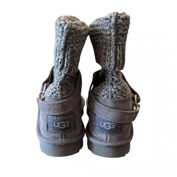UGG Purl Strap Boot Charcoal Suede NWOB - Picture 3 of 9